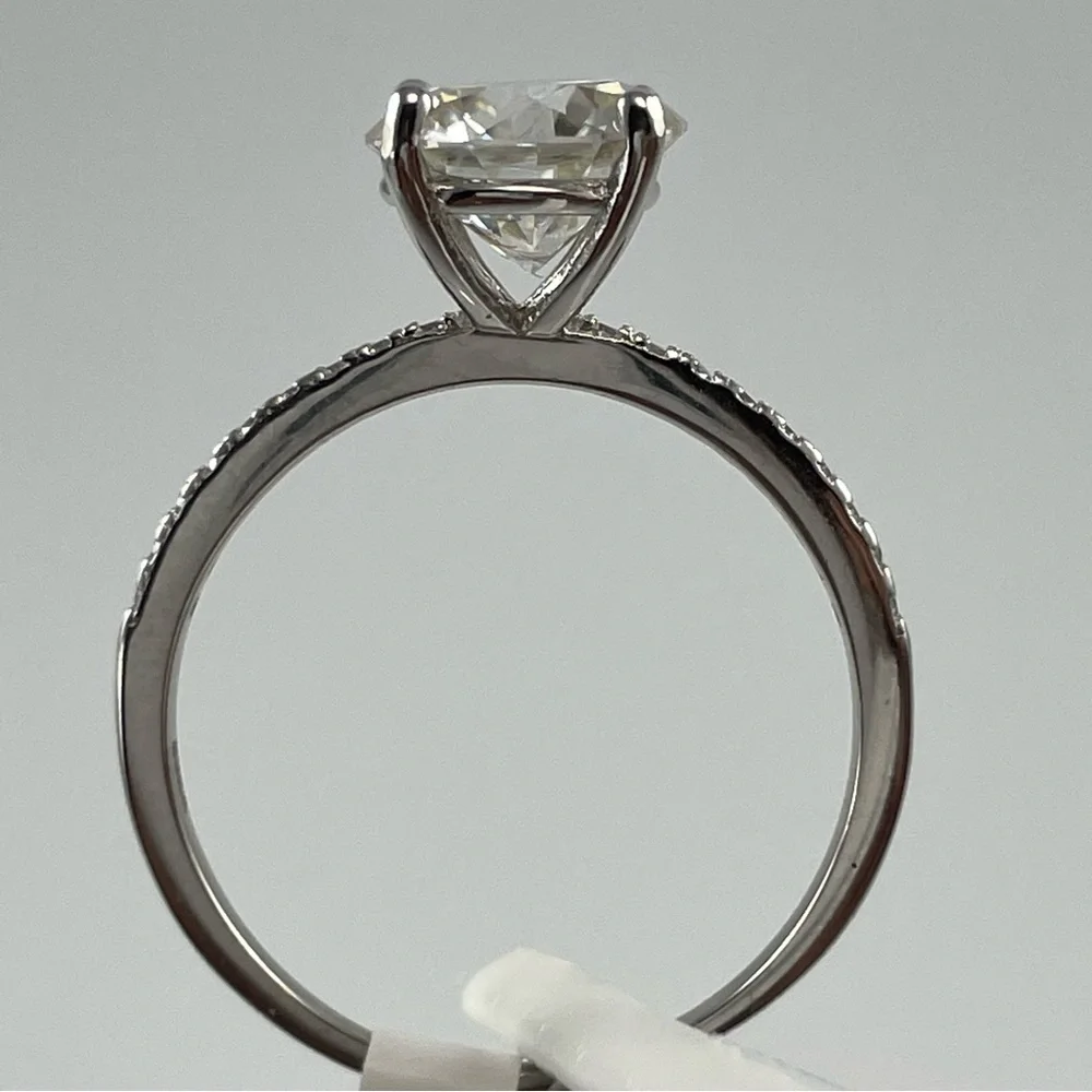 3ct Moissanite Round Cut Sterling Silver Solitaire Engagement Bridal Ring Sz‎ 9